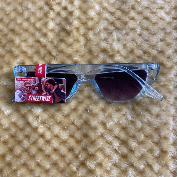 NWT clear blue cat eye sunglasses - Picture 2 of 2